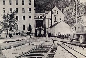 Burke, Idaho postcard showing Tiger Hotel (1888)