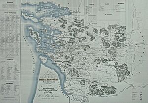 Carte du pays de Santones sous les Romains