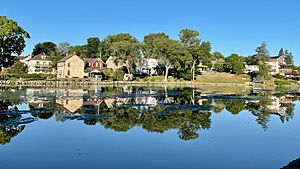 Children's Lake, in the center of Boiling Springs