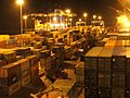 Containerterminal in Tema, Ghana