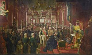 Coronation of Pedro I of Brazil (by Debret) – 1828