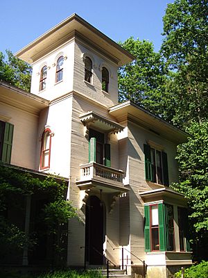 Emily Dickinson Homestead, Amherst, Massachusetts (from left)