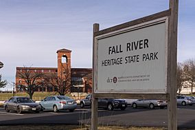 Fall River Heritage State Park sign and building.jpg
