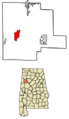 Fayette County Alabama Incorporated and Unincorporated areas Fayette Highlighted 0125840