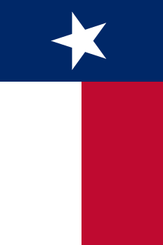 Flag of Texas (proper vertical display)