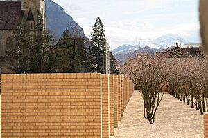 Formal gardens in Vaduz, Liechtenstein