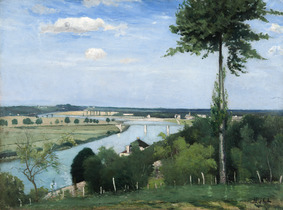 French River Landscape, Bois-le-Roi (Carl Fredrik Hill) - Gothenburg Museum of Art - GKM 0522