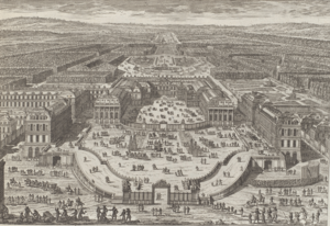 General view of Versailles in circa 1682 by Adam Perelle