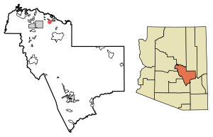 Location of Bear Flat in Gila County, Arizona.