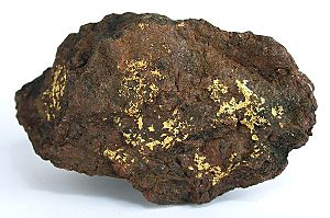 Gold on hematite from the old Dutchman Mine near Bouse