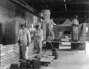 Hampton Institute - bricklaying