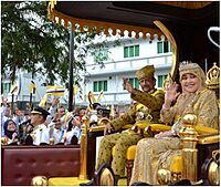 His Majesty Sultan Haji Hassanal Bolkiah Mu’izzaddin Waddaulah Sultan and Yang Di-Pertuan of Brunei Darussalam, and Her Majesty Duli Raja Isteri Pengiran Anak Hajah Saleha 2017