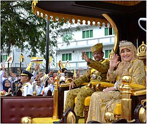 His Majesty Sultan Haji Hassanal Bolkiah Mu’izzaddin Waddaulah Sultan and Yang Di-Pertuan of Brunei Darussalam, and Her Majesty Duli Raja Isteri Pengiran Anak Hajah Saleha 2017