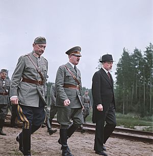 Hitler visit Finland 1942 Recolored