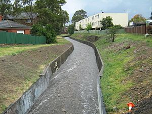 Iron Cove Creek looking downstream from John St