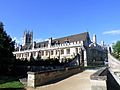 Magdalen College, view of cloisters from Addison's Walk, Oct 2016