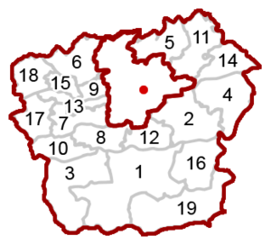 Map at carinthia klagenfurt land municipalities