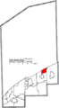 Map of Lake County Ohio Highlighting North Perry Village