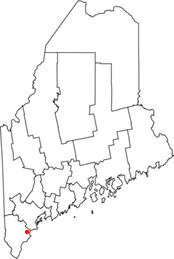 Location of city of Saco in Maine