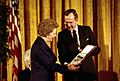 Margaret Thatcher awarded Presidential Medal of Freedom