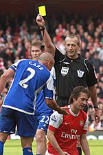 Martin Atkinson yellow card Carr Rosicky