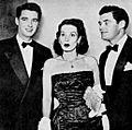 Maureen O'Hara and brothers James and Charles 1954