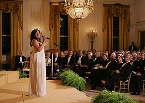 Melinda Doolittle performs in the East Room of the White House