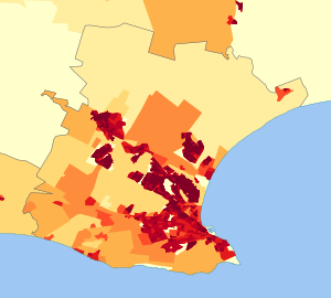 Nelson Mandela Bay population density map