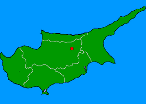 Location of Nicosia (Lefkosia)
