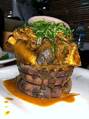 Nkwobi made with Chevon