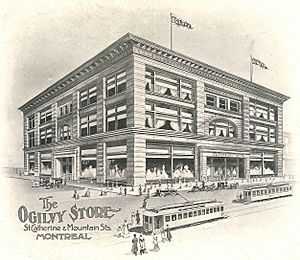Ogilvy store St Catherine & Mountain Montreal 1906