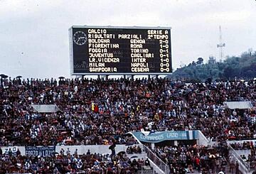 Olimpico scoreboard 1974