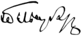 Panagis Tsaldaris signature