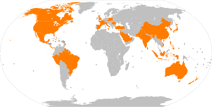 Popeyes worldwide presence map