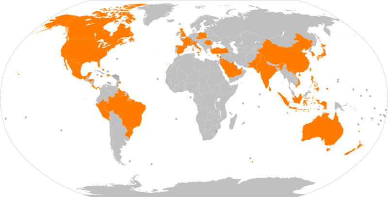 Popeyes worldwide presence map
