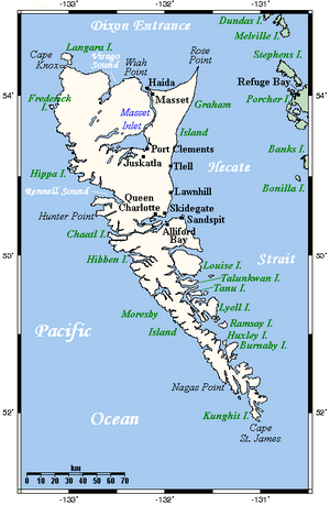 Queen Charlotte Islands Map