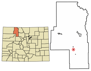 Location of the Phippsburg CDP in Routt County, Colorado.
