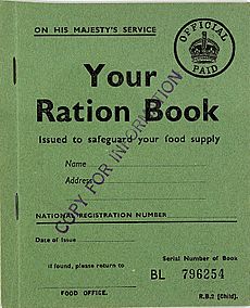 Sample UK Childs Ration Book WW2