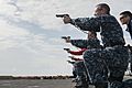 Small-arms qualification course aboard USS America 140728-N-MD297-100