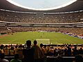 Soccer game at the Azteca Stadium