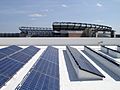 Solar cell panels on roof Gillette Stadium 2010