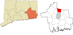 Sprague's location within the Southeastern Connecticut Planning Region and the state of Connecticut