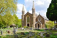St Andrew's Church, Ham - view from cemetery.jpg