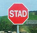 Stad Irish stop sign