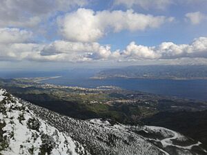 Stretto di messina - bottleneck, sicilia, from the peloritani