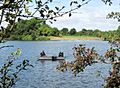 Trout Fishing from a boat on Tringford Reservoir, Tring - geograph.org.uk - 1417928
