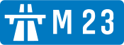M23 motorway shield