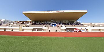 Victoria Stadium-west stands