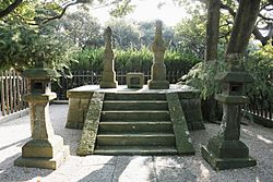 Memorial towers for Anjin Miura and Anjin's wife.