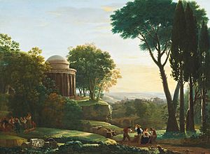 A Landscape and Figures, 1770 by Robert Crone